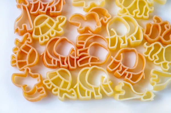 Primo Piano Colpo Pasta Cruda Carta Parati Cibo — Foto Stock