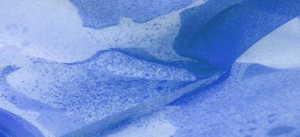 Υφή Φόντο Πρότυπο Αφηρημένο Μπλε Μεταξωτό Ύφασμα Σιφόν Καλλιτεχνική Διάταξη — Φωτογραφία Αρχείου