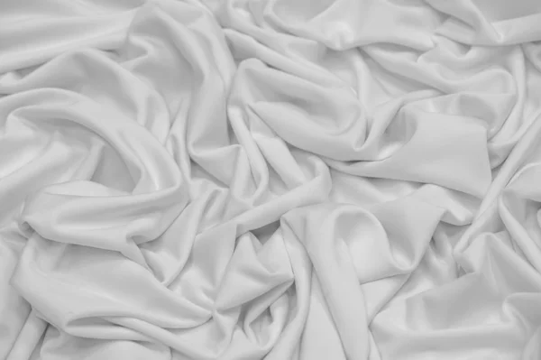 White Silk Fabric Texture Background Pattern Dupioni Silk Fabric Has — Stock Photo, Image