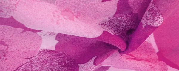 Texture Fond Modèle Tissu Abstrait Mousseline Soie Rouge Hollywood Fleur — Photo