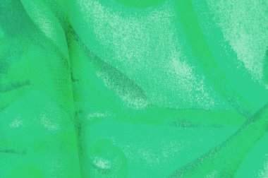 Doku, Desen. Soyut yeşil desenli pürüzsüz yeşil kumaş dokusu. Lüks soyut bir arka plan. Lüks Noel geçmişi. Kumaş, narin.