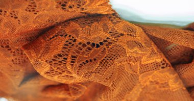 Sarı dantel. Elastik moda tekstil jakuzi danteli. Seksi iç çamaşırları için dekoratif bir şey. Lastik bantlar. Ev dekoru. Tasarımın için doku. Geçmişi. şablon.