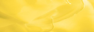 Doku. Şablon. Sarı kehribar ipeği, afiş ya da kapak tasarımı. Lüks tekstil dekorasyon posterleri, yumuşak dalgalı sarı kumaşlar, poster.