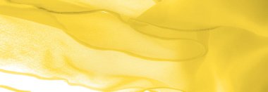 Doku. Şablon. Sarı kehribar ipeği, afiş ya da kapak tasarımı. Lüks tekstil dekorasyon posterleri, yumuşak dalgalı sarı kumaşlar, poster.