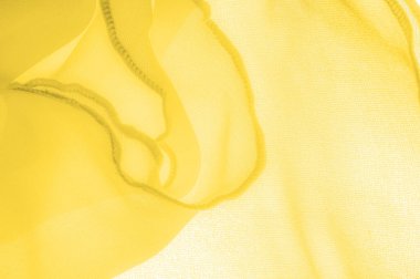 Doku. Şablon. Sarı kehribar ipeği, afiş ya da kapak tasarımı. Lüks tekstil dekorasyon posterleri, yumuşak dalgalı sarı kumaşlar, poster.