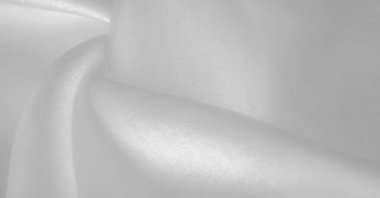 Beyaz ipek kumaş, pürüzsüz beyaz ipek ya da lüks saten kumaş, düğün arka planı olarak doku. Lüks arka plan tasarımı. Retro biçimi.