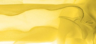 Doku. Şablon. Sarı kehribar ipeği, afiş ya da kapak tasarımı. Lüks tekstil dekorasyon posterleri, yumuşak dalgalı sarı kumaşlar, poster.