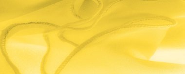 Doku. Şablon. Sarı kehribar ipeği, afiş ya da kapak tasarımı. Lüks tekstil dekorasyon posterleri, yumuşak dalgalı sarı kumaşlar, poster.