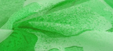 Doku. Geçmişi. şablon. Soyut yeşil ipek şifon kumaş. Bahar yeşili tafta ipek kumaşın sanat modeli.