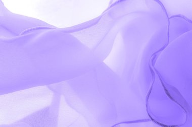 Doku. Şablon. Kumaş, pankart ya da gök mavisi ipekle kaplanmış. Poster için lüks tekstil dekorasyonu, yumuşak dalgalı dalgalı kumaşlı gök mavisi malzeme, poster