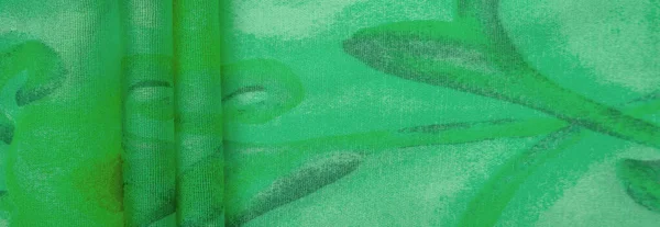 Textura Padrão Textura Tecido Verde Elegante Suave Com Impressão Verde — Fotografia de Stock