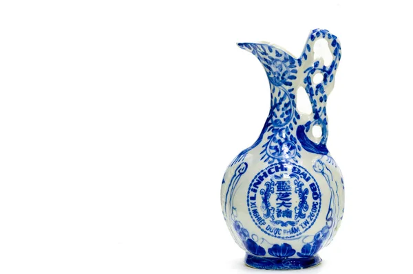 Vietnam Linhchi Dai Objetos Colección Porcelana Jarra Antigüedades Arte Mercado — Foto de Stock