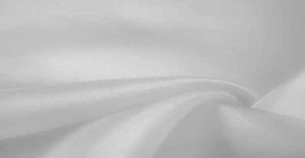 Белая Шелковая Ткань Гладкий Элегантный Белый Шелк Роскошная Атласная Ткань — стоковое фото
