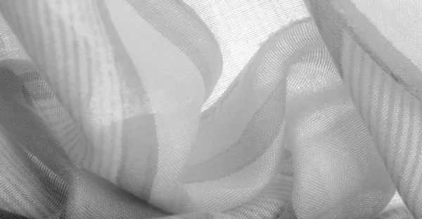 Texture Contexte Tissu Monochrome Soie Grise Une Photographie Une Image — Photo