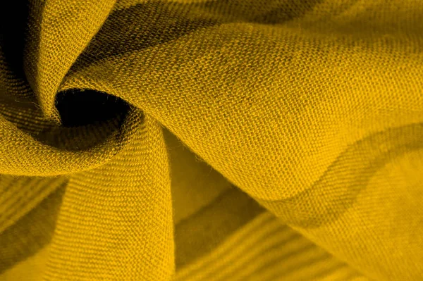 Textur Hintergrund Seidengewebe Von Gelber Farbe Von Der Farbe Zwischen — Stockfoto