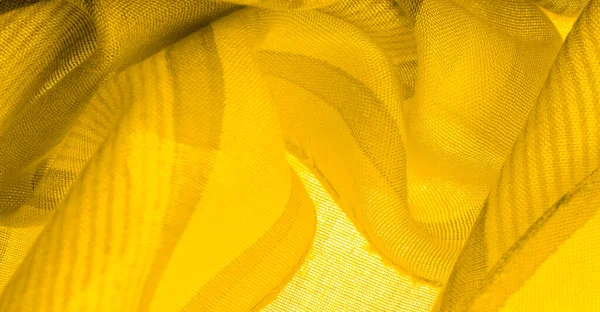 Textura Contexto Tecido Seda Cor Amarela Cor Entre Verde Laranja — Fotografia de Stock