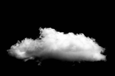 Tasarımcı Fotoğrafçılık. Gökyüzü ve bulutlar siyah arkaplanda izole edilmiş, kapat