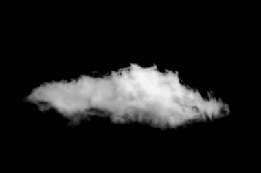 Tasarımcı Fotoğrafçılık. Gökyüzü ve bulutlar siyah arkaplanda izole edilmiş, kapat