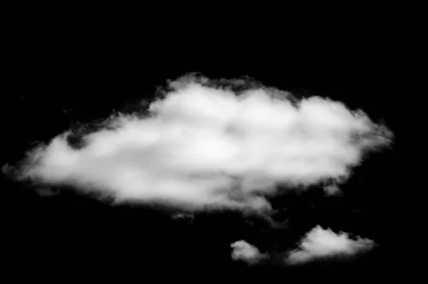 Fotografía Diseñador Cielo Nubes Aisladas Sobre Fondo Negro Cerca — Foto de Stock