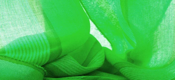 Textura Antecedentes Tejido Seda Color Verde Fresco Del Color Entre —  Fotos de Stock