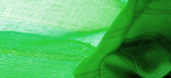 Textuur Achtergrond Zijde Stof Groene Frisse Kleur Van Kleur Tussen — Stockfoto