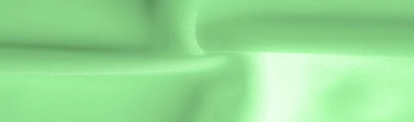 Teksturę Kontekst Zielony Jedwabny Materiał Cienkie Mocne Miękkie Błyszczące Włókno — Zdjęcie stockowe