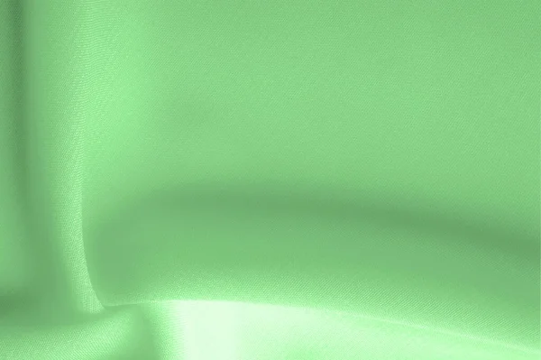 Textur Hintergrund Grüner Seidenstoff Dünne Starke Weiche Glänzende Faser Die — Stockfoto