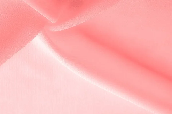 Texture Background Red Pink Silk Fabric Fine Strong Soft Lustrous — Stock Photo, Image