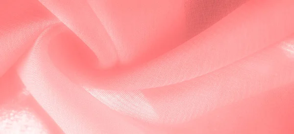 Textura Antecedentes Tela Seda Rosa Roja Una Fibra Fina Fuerte — Foto de Stock