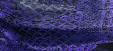 Doku, arka plan, desen. Safir mavi dantel kumaş, mavi ve siyah kumaşın karışımı. Lacivert, safir, gök mavisi, homo.