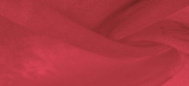 Arka plan dokusu, kırmızı ipek kumaş boyalı çayır çiçekleri, kumaş, tipik dokuma ya da örgü iplikleriyle üretilen kumaş.