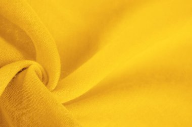 Sarı ince taneli doku. Sarı ipek keçeli kadife kumaş. Doku arka planı. Arkaplan kumaşı