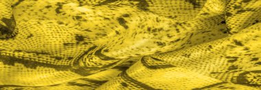 Kare desenli sarı kumaş, parlak sarı kumaşın yakın plan dokusu. arkaplan, doku, desen,