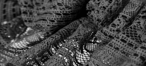 Ткань Черного Кружева Сексуальный Ретро Неглиже Винтажное Нижнее Белье Украшение — стоковое фото