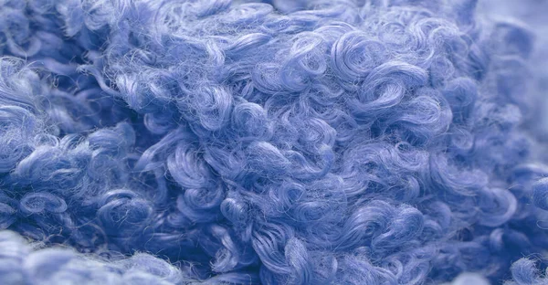 Karakul Künstliche Widderhaut Blaue Farbe Unglaublich Hochwertiger Künstlicher Öko Pelz — Stockfoto