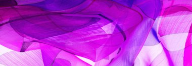 ince örülmüş kumaş - şeffaf, beyaz, kırmızı ve mavi geometrik renkler, ince yapışkan ipekten bir peçe gibi. Organza deseni. Doku