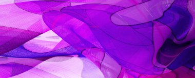 ince örülmüş kumaş - şeffaf, beyaz, kırmızı ve mavi geometrik renkler, ince yapışkan ipekten bir peçe gibi. Organza deseni. Doku