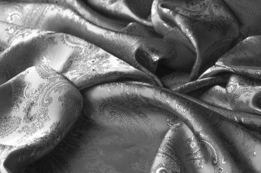 desen, arka plan, desenli siyah çelik gri kumaş. Geleneksel Asya elementlerine dayanmaktadır