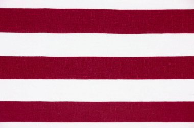 Pamuk kumaş, beyaz ve bordo kırmızı çizgiler. Katı lakonik tasarım. Modern geometrik arka planlar. Arkaplan dokusu