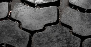 Lastik izi aşınmış. Doku, arkaplan, desen