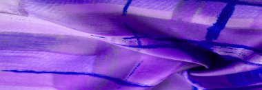 Soyut desenli mavi-leylak kumaş, bitki yapraklı dalların izi. Arkaplan dokusu. Geçmişi. Şablon.