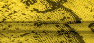 Kare desenli sarı kumaş, parlak sarı kumaşın yakın plan dokusu. arkaplan, doku, desen,