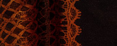 Kahverengi dantel kumaş, kehribar ve siyah kumaş karışımı. Kehribar, doku, arkaplan, desen.