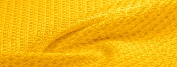 Tecido Amarelo Com Lantejoulas Metálicas Tem Top Prateado Brilhante Textura — Fotografia de Stock