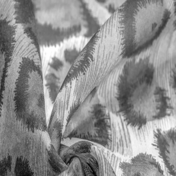 Jedwabna Tkanina Monochromatyczna Skóra Geparda Afrykański Motyw Sawanny Tekstura Tła — Zdjęcie stockowe