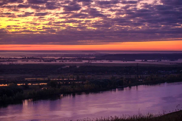 Hermosa Escena Paisaje Verano Luz Del Atardecer — Foto de Stock