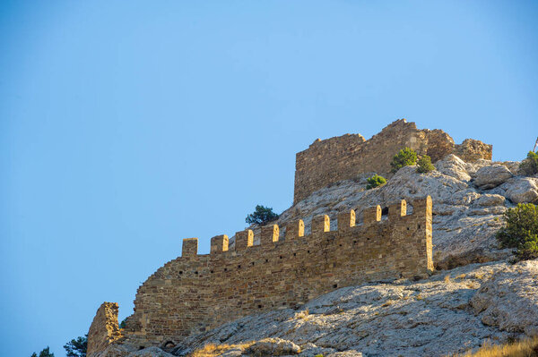 Photos of the Crimean peninsula, Sudak fortress, also called Genoese rock, the fortress was built in 212 by Alans, Khazars or Byzantines, Padishah-Jami Mosque, Museum-Reserve Sudak Fortress