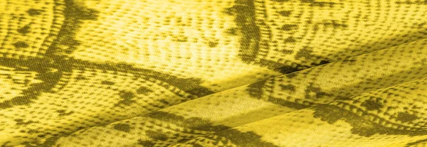 Żółty Materiał Wzorem Kwadratów Tło Tekstury Jasnożółtej Tkaniny Zbliżenie Tło — Zdjęcie stockowe