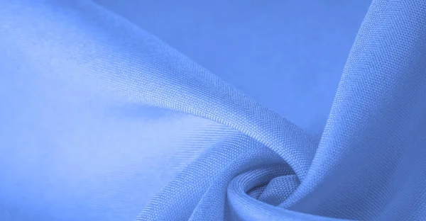 Blue Silk Fabric Beautiful Smooth Elegant Wavy Blue Satin Silk — Stock Photo, Image