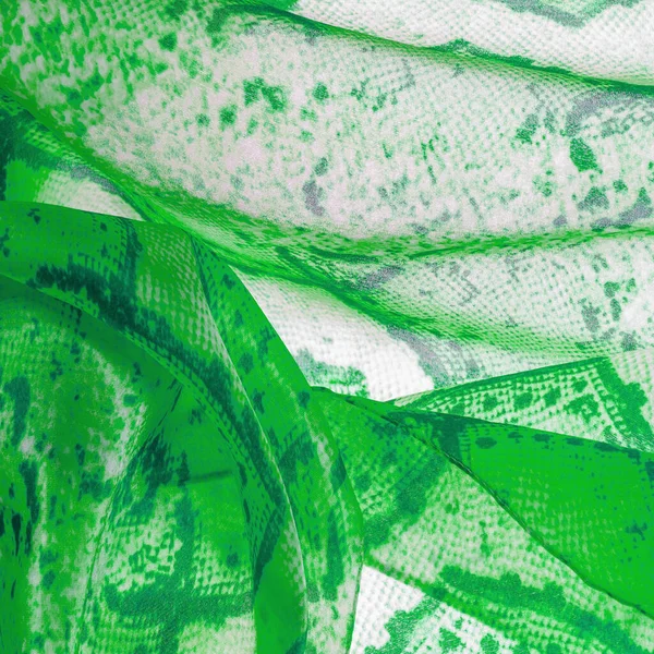 Fundo Textura Padrão Tecido Branco Com Padrão Quadrados Verdes Linhas — Fotografia de Stock